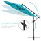 Best Choice Products 10ft Solar LED Offset Hanging Outdoor Market Patio Umbrella w/ Adjustable Tilt